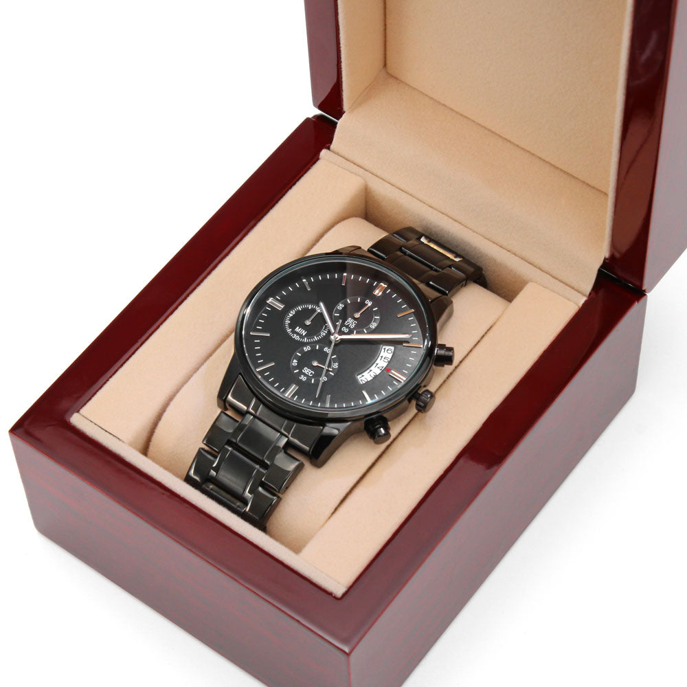 Men's Watch- Personalized Engraved Message- Perfect to Celebrate Special Occasions