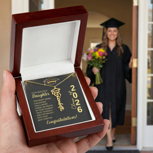Daughter-Graduation Personalized Name Necklace