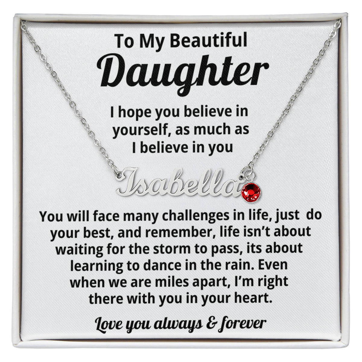 Personalized Name Necklace and Birthstone