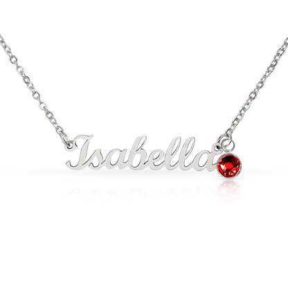Personalized Name Necklace and Birthstone