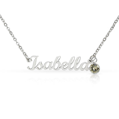 Personalized Name Necklace and Birthstone