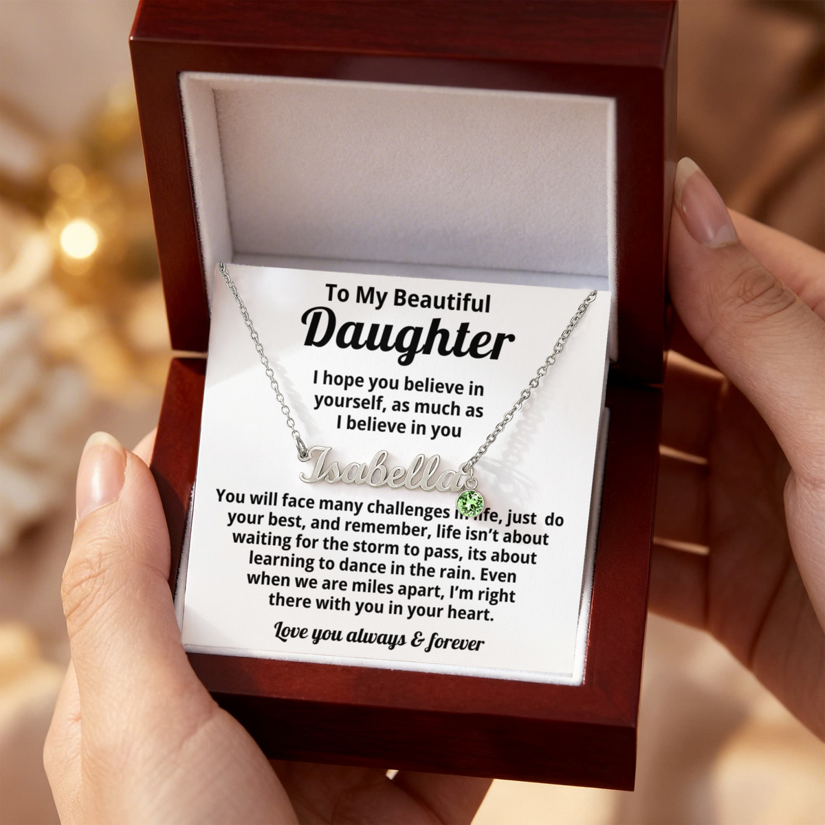 Personalized Name Necklace and Birthstone
