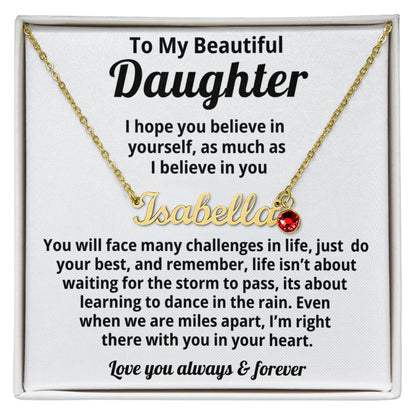 Personalized Name Necklace and Birthstone