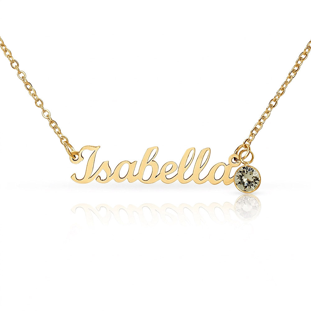 Personalized Name Necklace and Birthstone
