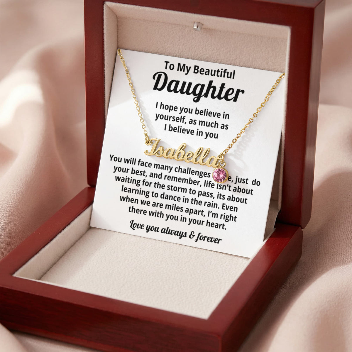 Personalized Name Necklace and Birthstone