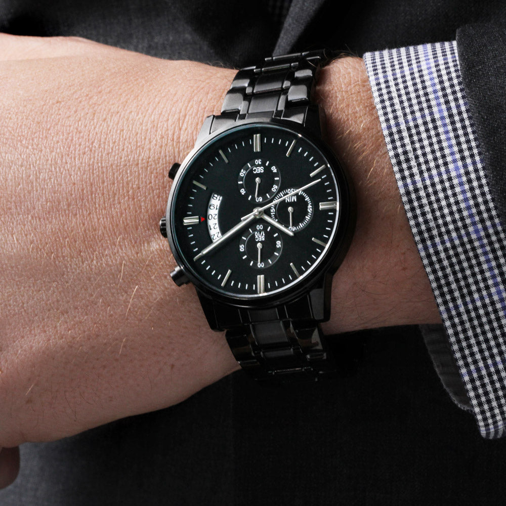 Men's Watch- Personalized Engraved Message- Perfect to Celebrate Special Occasions