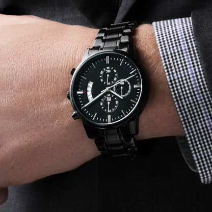 Men's Watch- Personalized Engraved Message- Perfect to Celebrate Special Occasions