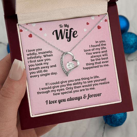 Wife Forever Love Heart Necklace
