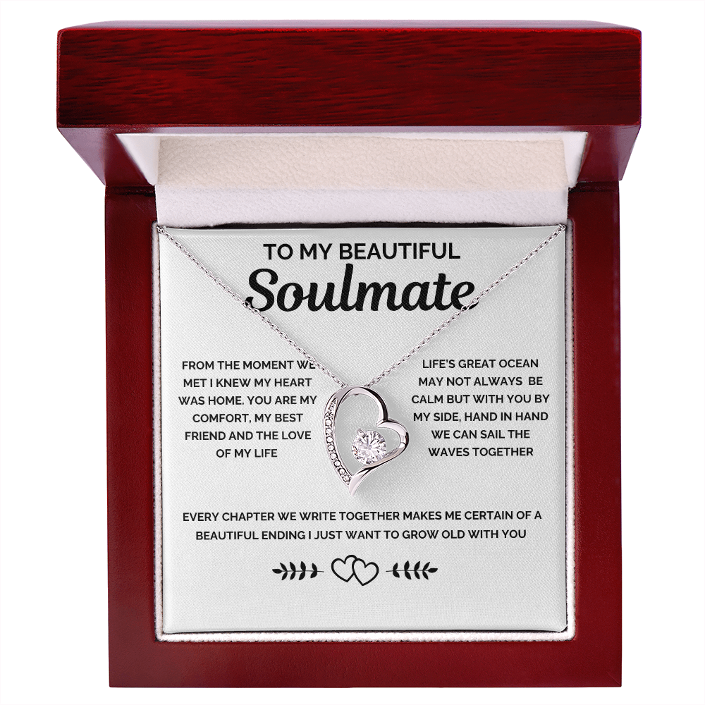 Beautiful Soulmate- Best Friend Love of my Life-Forever Love Necklace