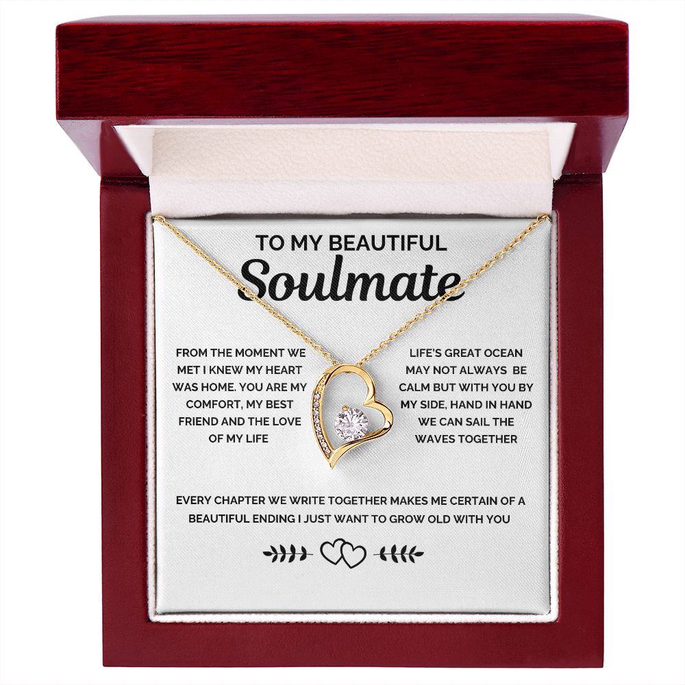 Beautiful Soulmate- Best Friend Love of my Life-Forever Love Necklace