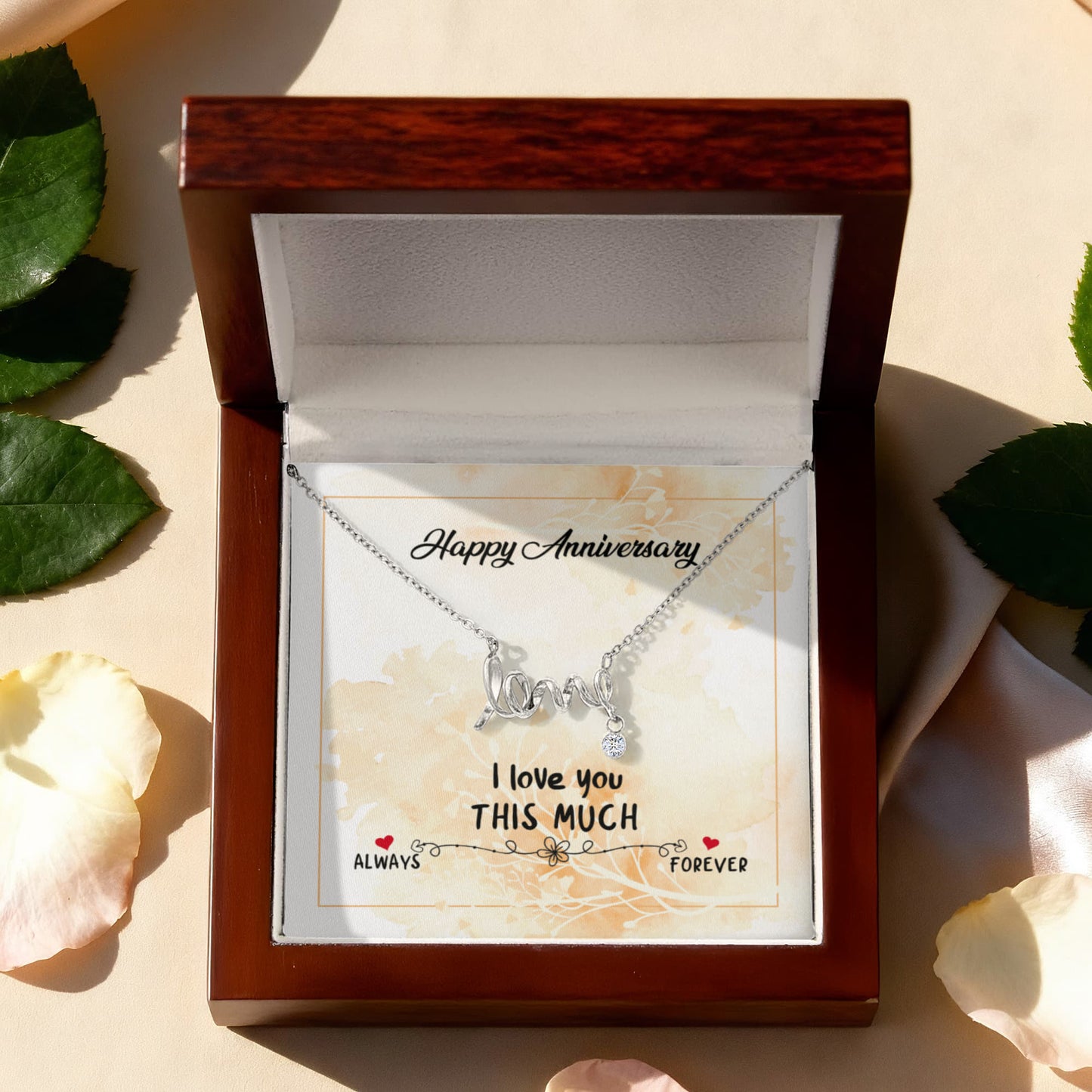 Anniversary I Love you this much Necklace