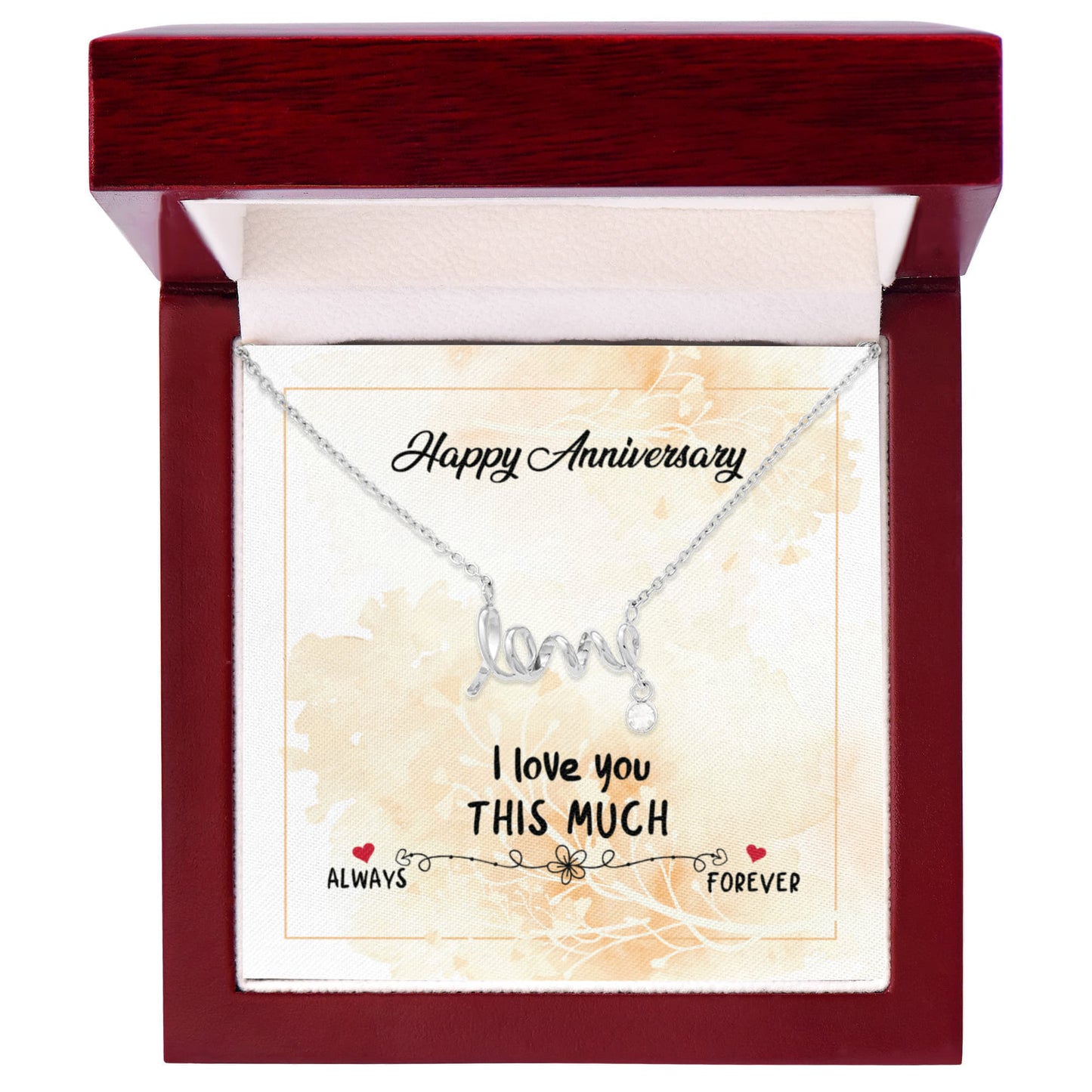 Anniversary I Love you this much Necklace