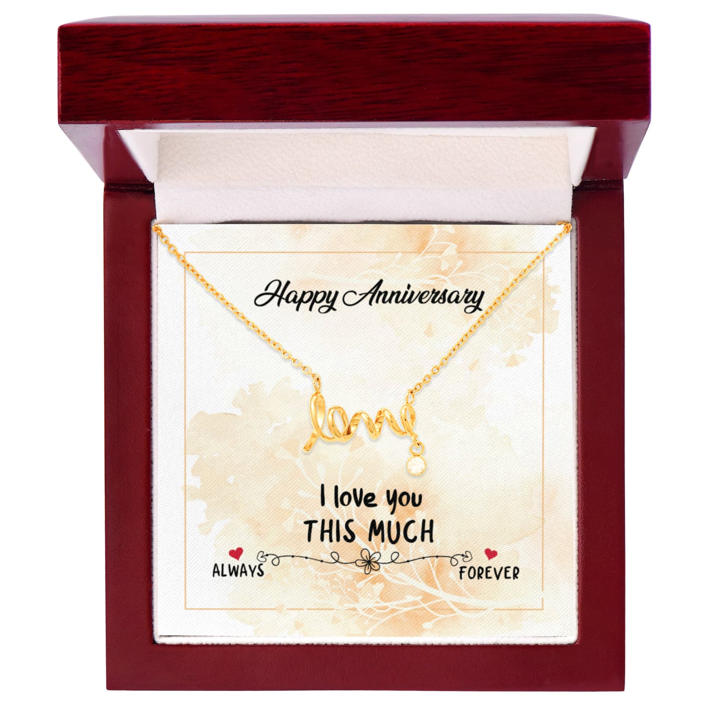Anniversary I Love you this much Necklace