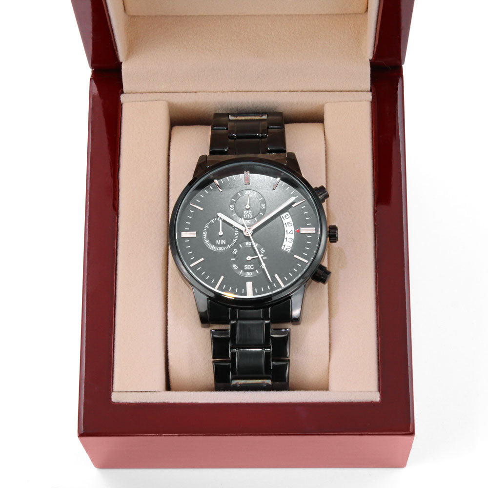 Men's Watch- Personalized Engraved Message- Perfect to Celebrate Special Occasions