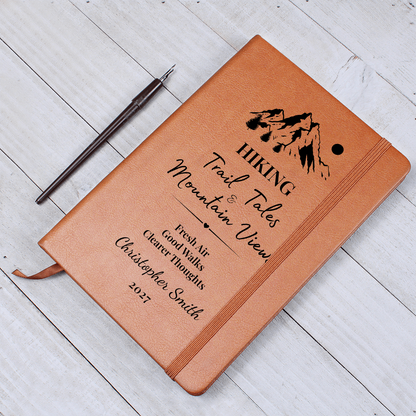 Personalized Hiking Journal Gift & Keepsake- Vegan Leather