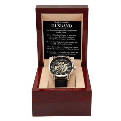Husband Watch with Message Card - Perfect Gift for Special Occasions