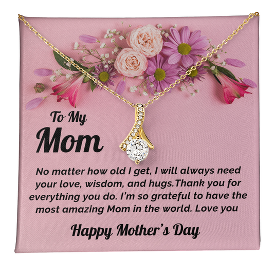 Mother's Day Gift Necklace and Heartfelt Message