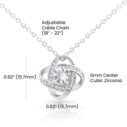 To My Beautiful Wife-Love Knot Necklace- Eternal Rose Heart Box- Sail through the Storm Together Valentine's day