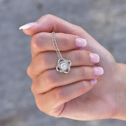 To My Beautiful Wife Necklace, Romantic Gift for Wife, Love Knot Pendant Jewellery, Anniversary Gift, Birthday Gift for Her