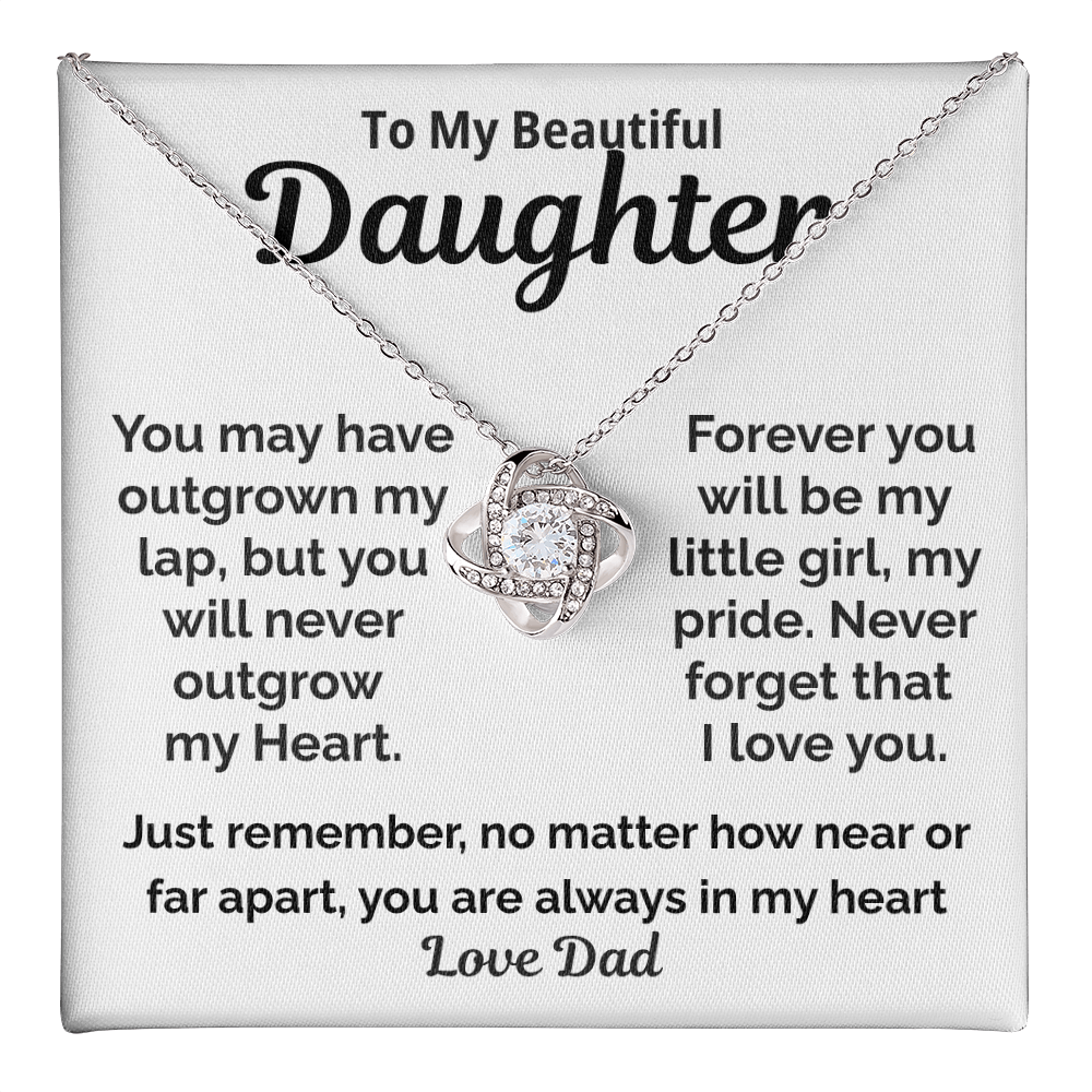 Beautiful Daughter Love Knot Necklace Gift-Love Dad