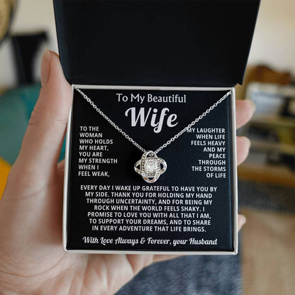 To My Beautiful Wife Necklace from Husband-Gift for Anniversary, Birthday, Special Occasions