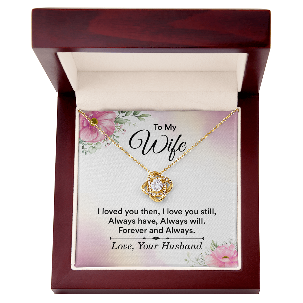 Gift for Wife Necklace and Greeting Card- Birthdays -Anniversaries-I Love You