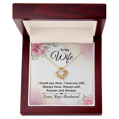 Gift for Wife Necklace and Greeting Card- Birthdays -Anniversaries-I Love You