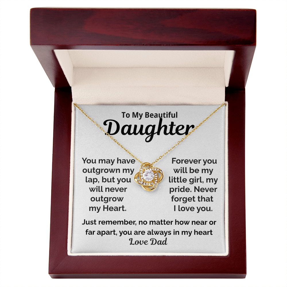 Beautiful Daughter Love Knot Necklace Gift-Love Dad