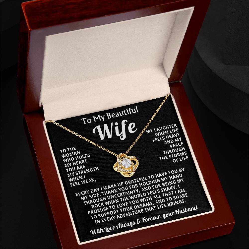 To My Beautiful Wife Necklace from Husband-Gift for Anniversary, Birthday, Special Occasions