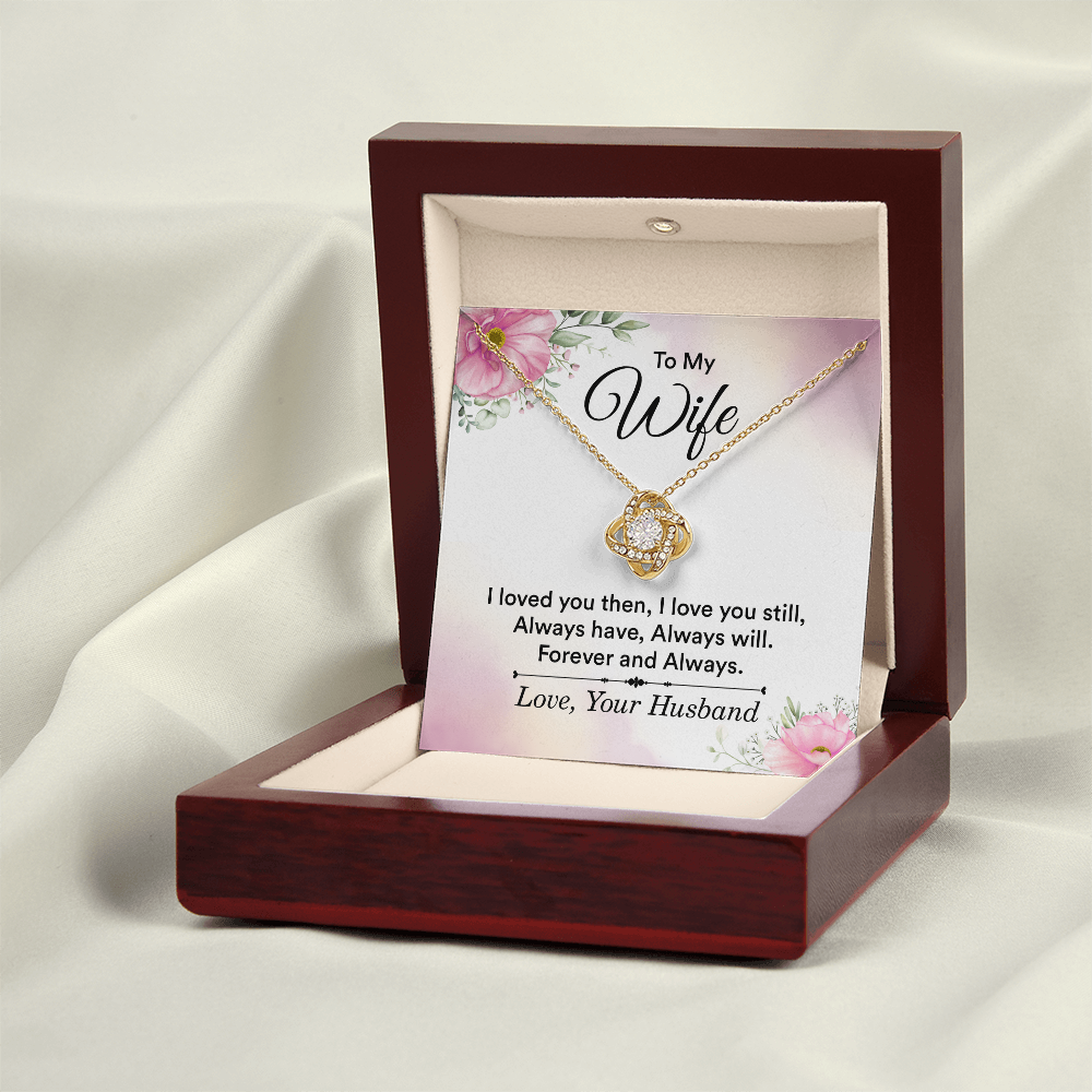 Gift for Wife Necklace and Greeting Card- Birthdays -Anniversaries-I Love You