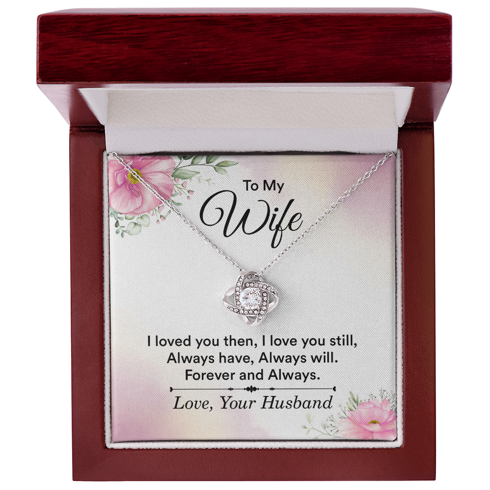 Gift for Wife Necklace and Greeting Card- Birthdays -Anniversaries-I Love You