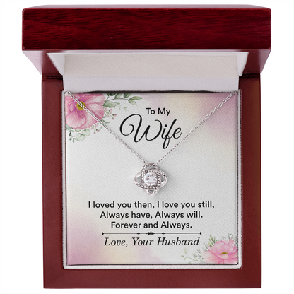 Gift for Wife Necklace and Greeting Card- Birthdays -Anniversaries-I Love You