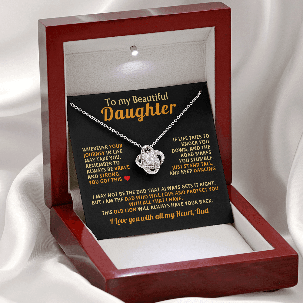 To My Beautiful Daughter from Dad- Presented in a Luxury Mahogany Box with LED Light
