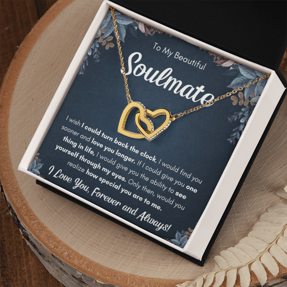 Gift for Soulmate-Wife or Partner-Birthdays- Anniversary-s\pecial occasion- Interlocking Hearts Necklace