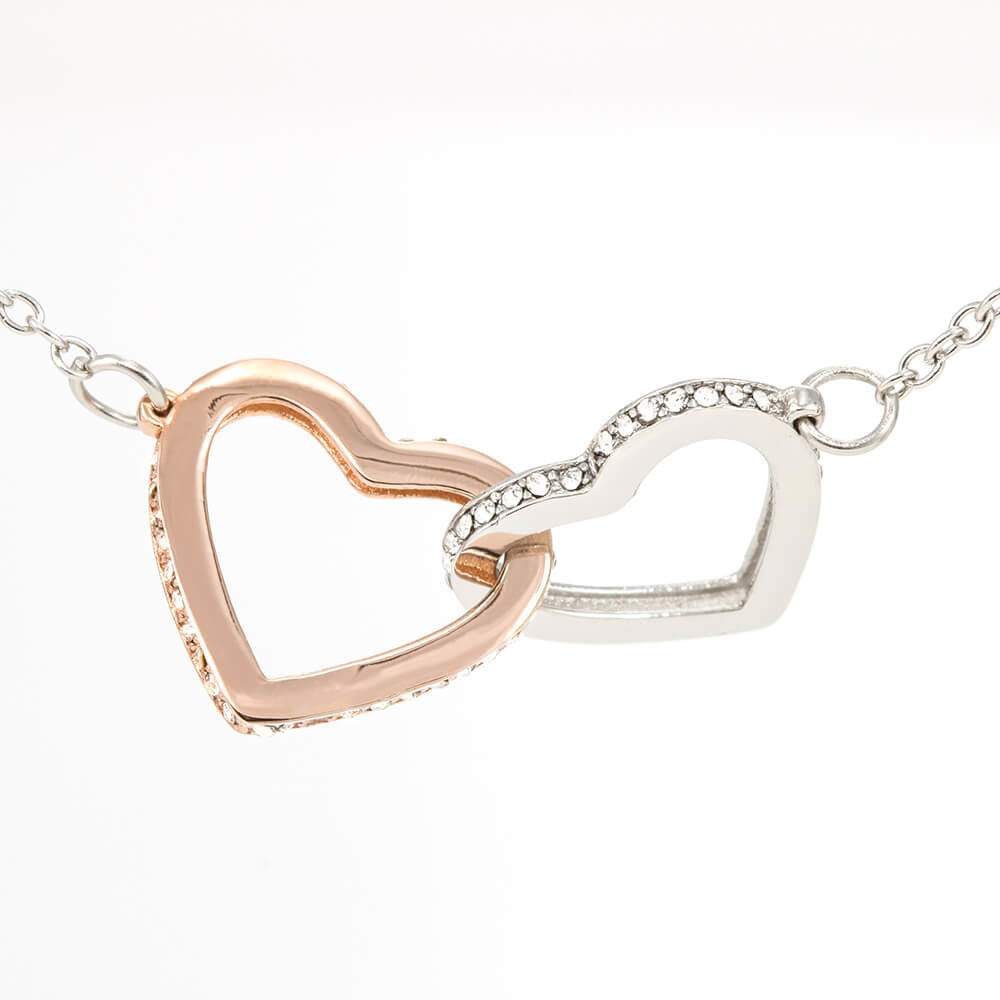 Gift for Granddaughter Linked Heart Necklace with Heartfelt Message Card