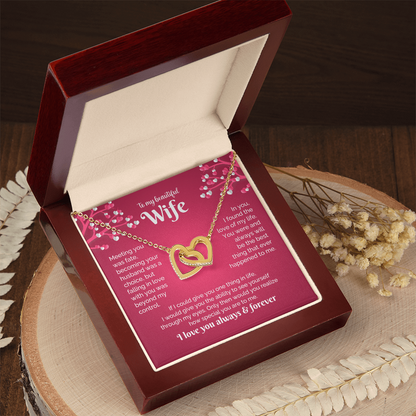 Beautiful Wife Inter locking Hearts Neckalce