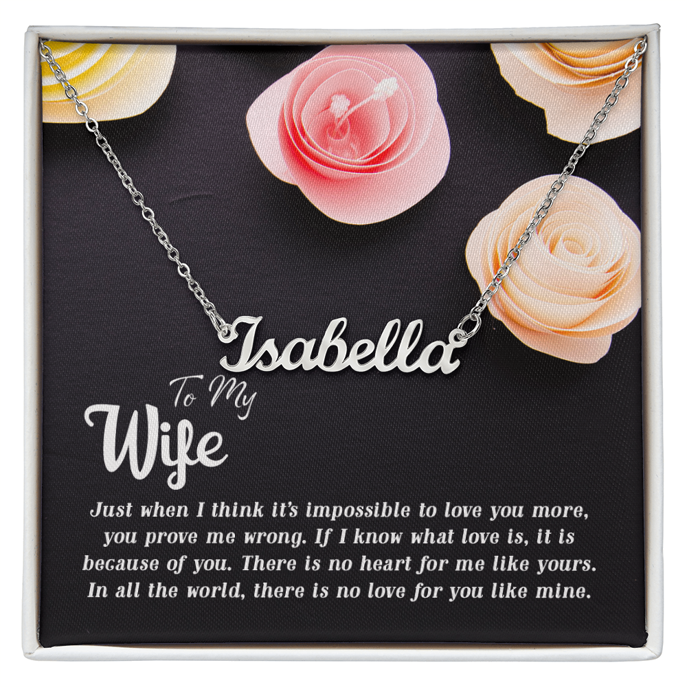 Gift for Wife Personalized Name Necklace