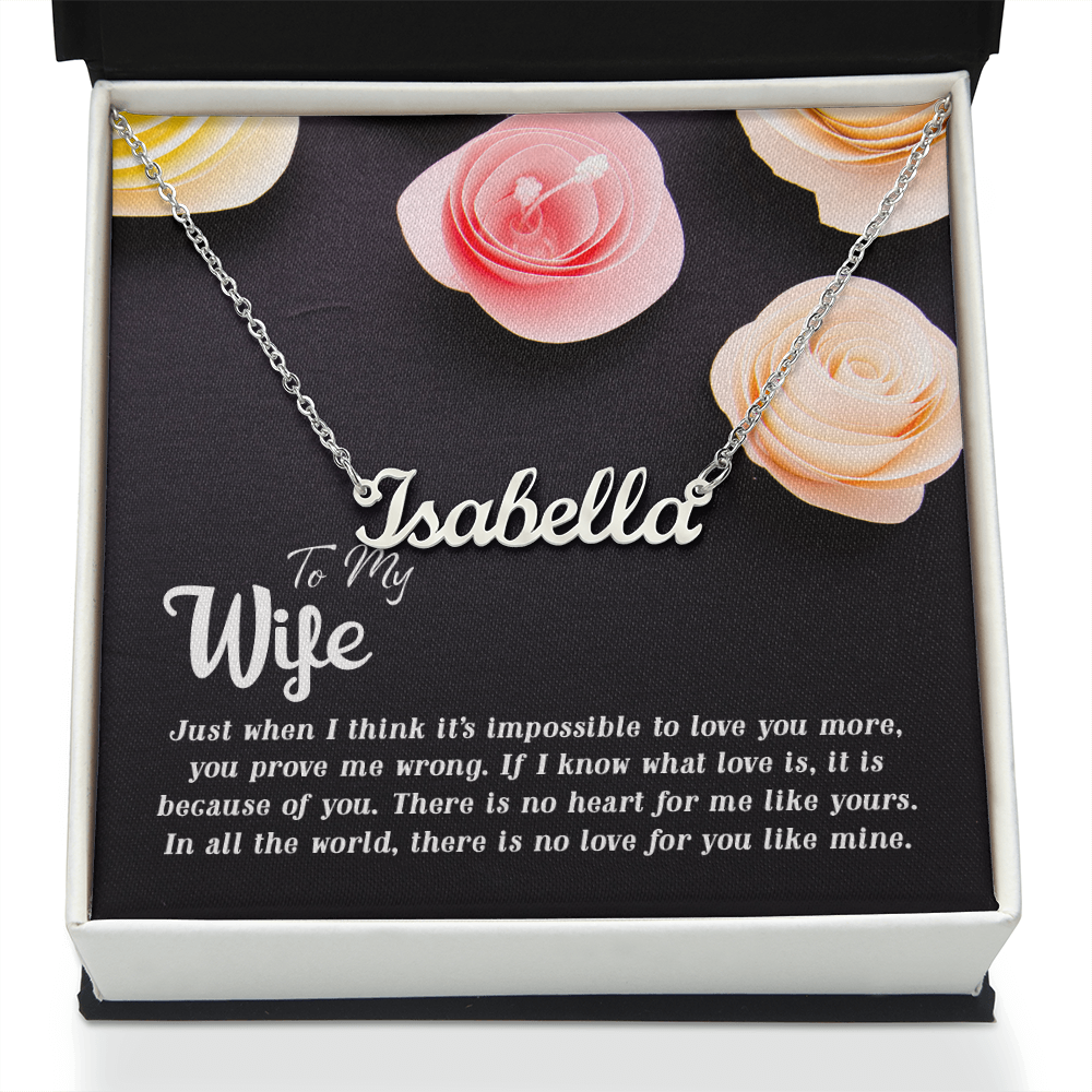 Gift for Wife Personalized Name Necklace