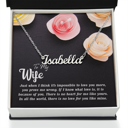 Gift for Wife Personalized Name Necklace