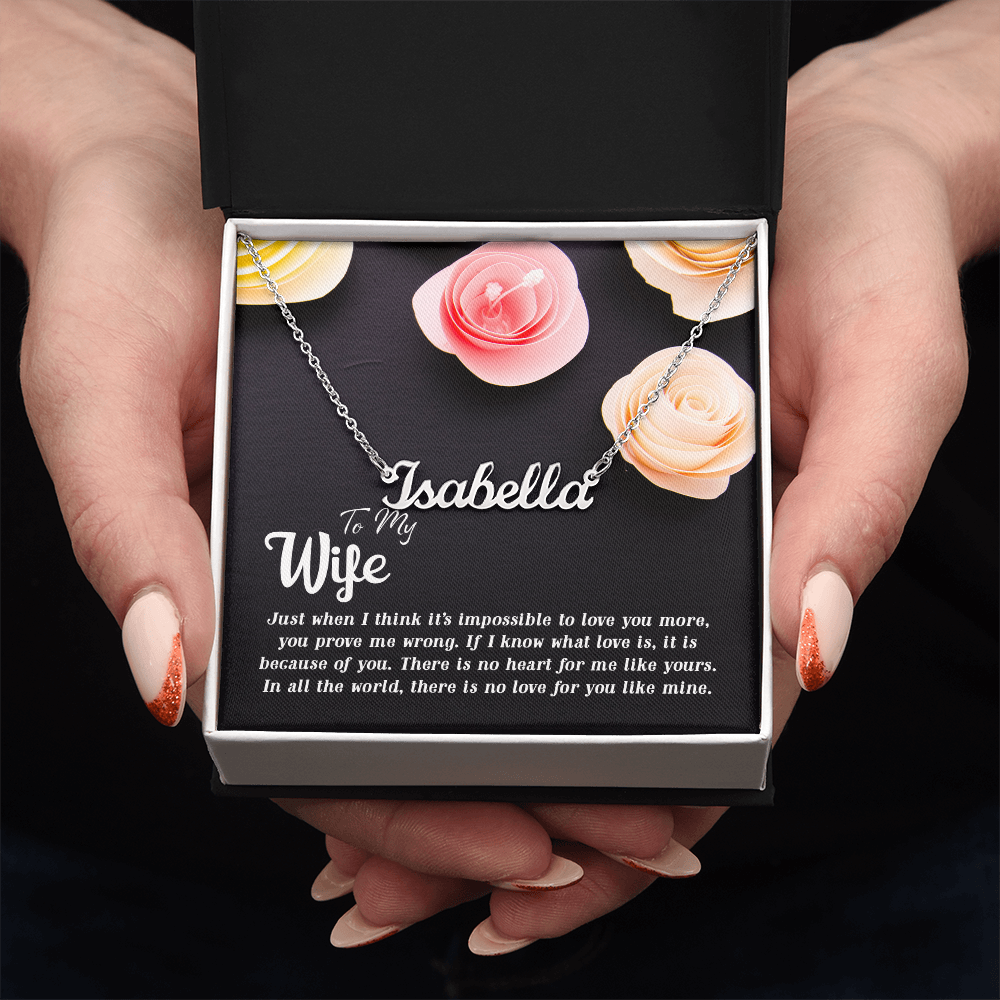 Gift for Wife Personalized Name Necklace