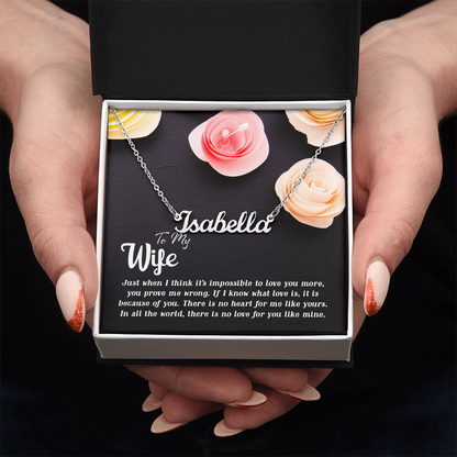 Gift for Wife Personalized Name Necklace