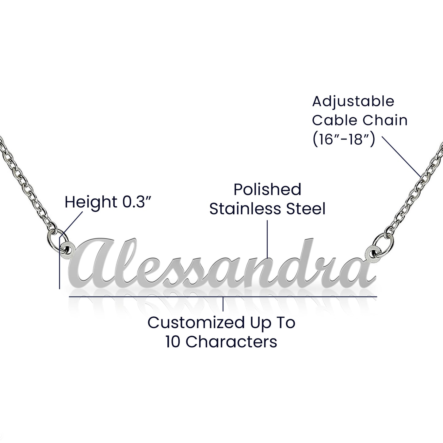 Gift for Wife Personalized Name Necklace
