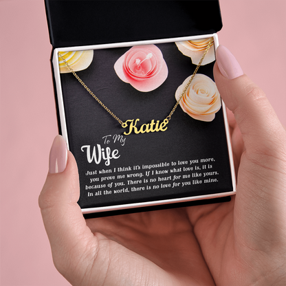 Gift for Wife Personalized Name Necklace
