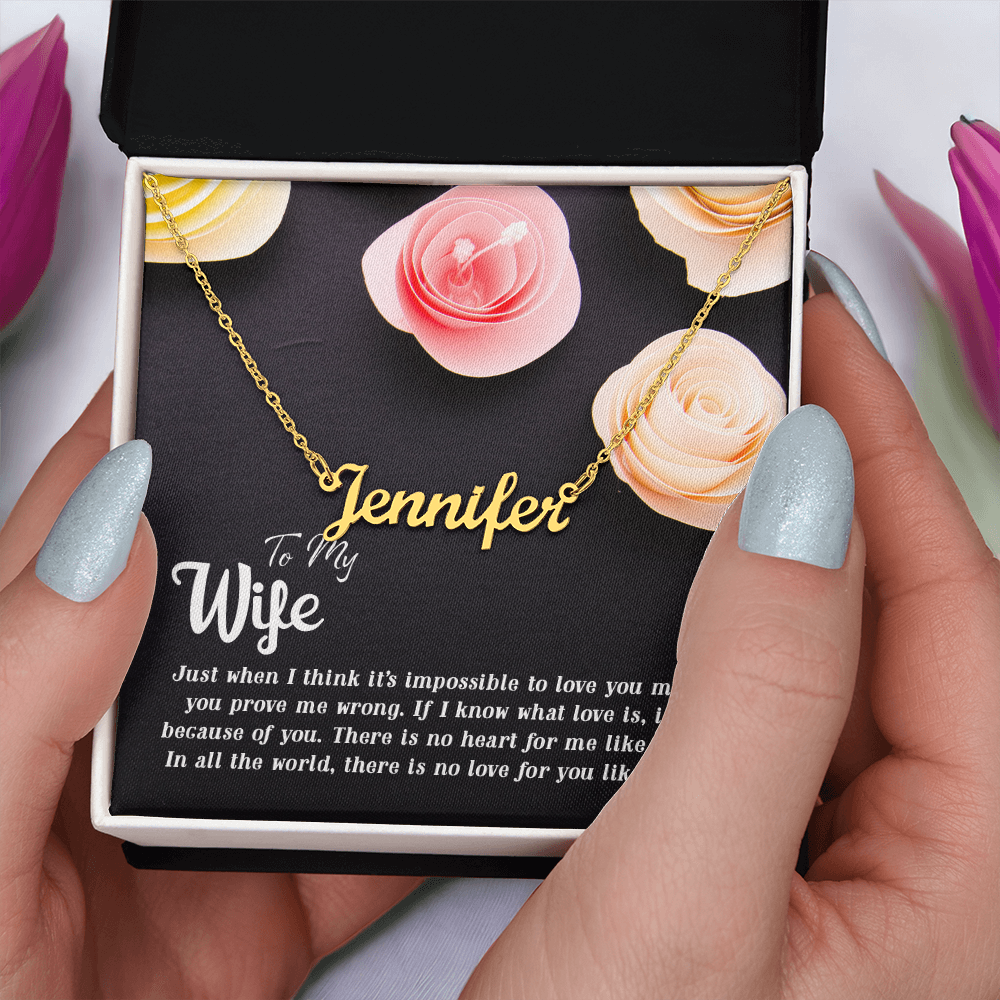 Gift for Wife Personalized Name Necklace