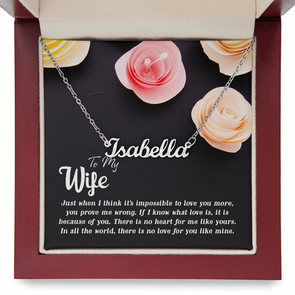 Gift for Wife Personalized Name Necklace