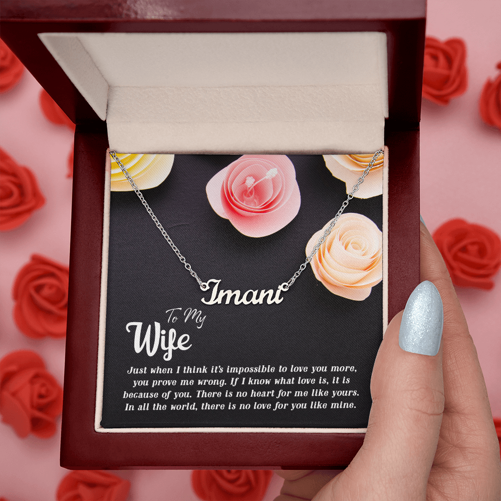 Gift for Wife Personalized Name Necklace