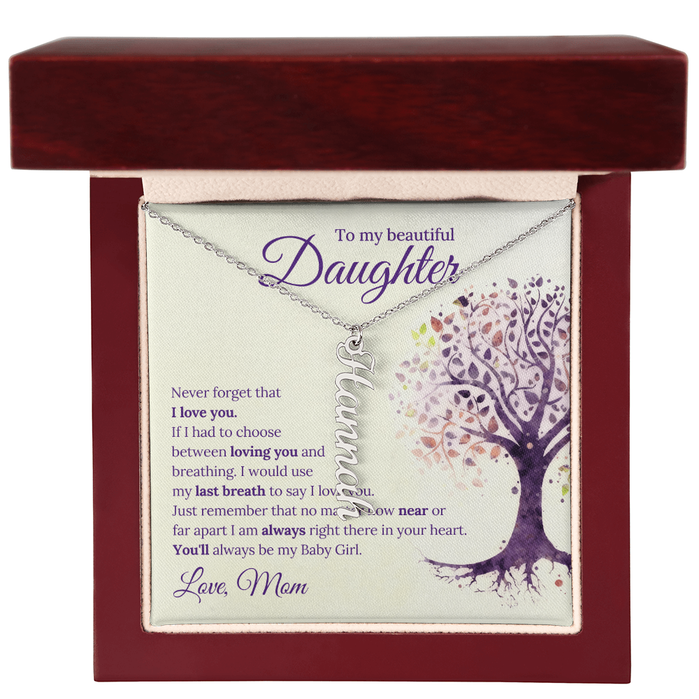 Personalized Name Necklace- To Daughter from Mom