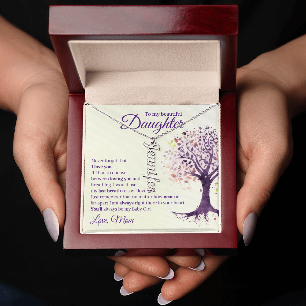 Personalized Name Necklace- To Daughter from Mom