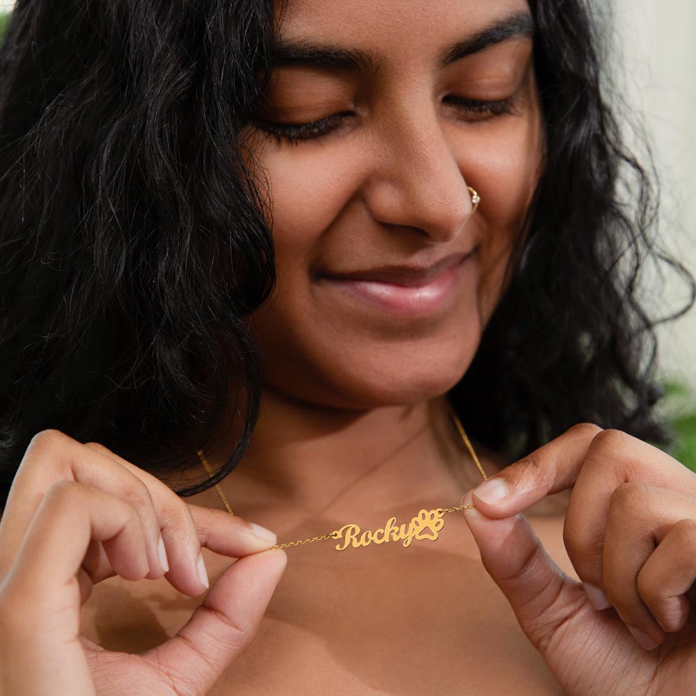 World's Best Fur Mom- Personalized Name Necklace