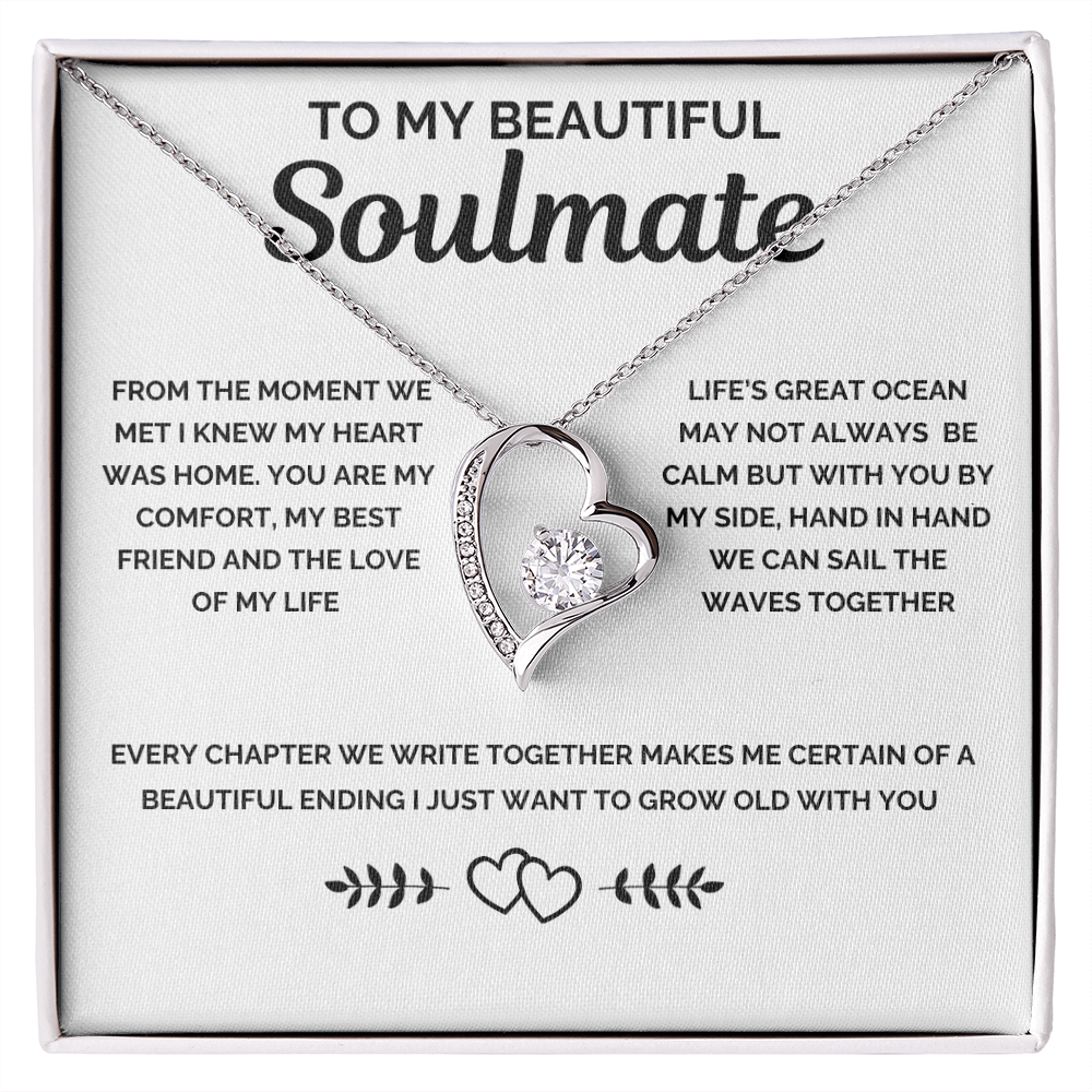 Beautiful Soulmate- Best Friend Love of my Life-Forever Love Necklace